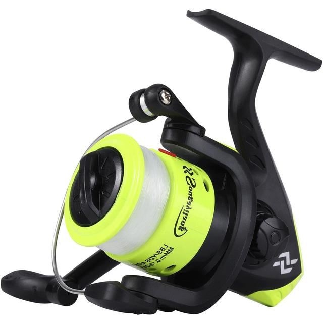 moulinet de pêche bobine en aluminium couleur jaune