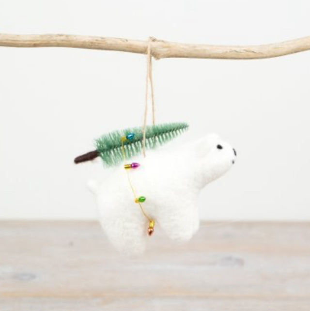 Felt Polar Bear