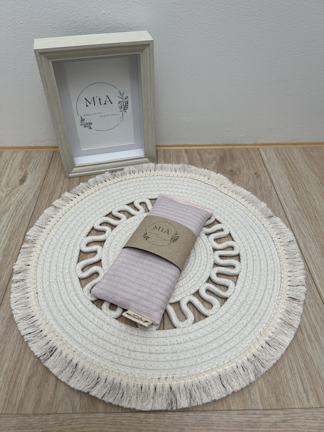 Bouillotte Mini Rayée Rose