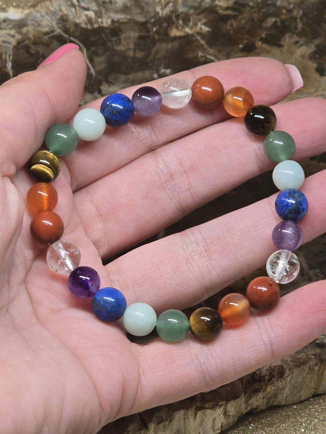 Bracelet 7 Chakras 0,8 cm