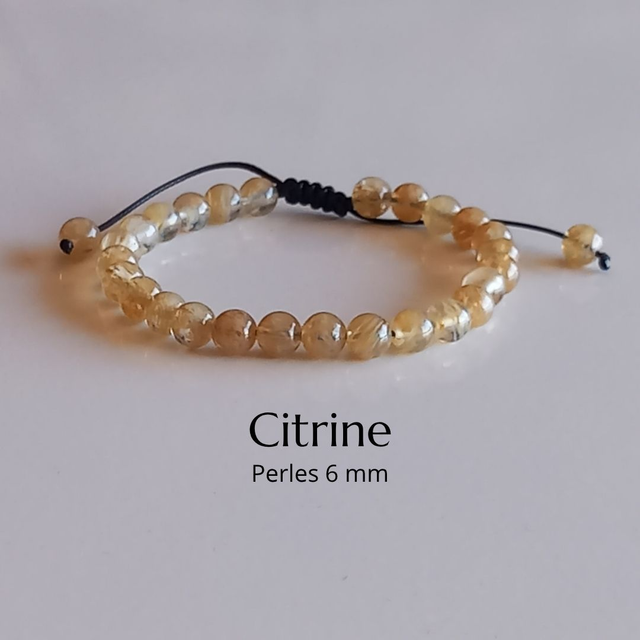 Bracelet ajustable en Citrine
