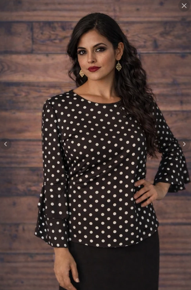 528 Taille M Blouse Flamenco noire 