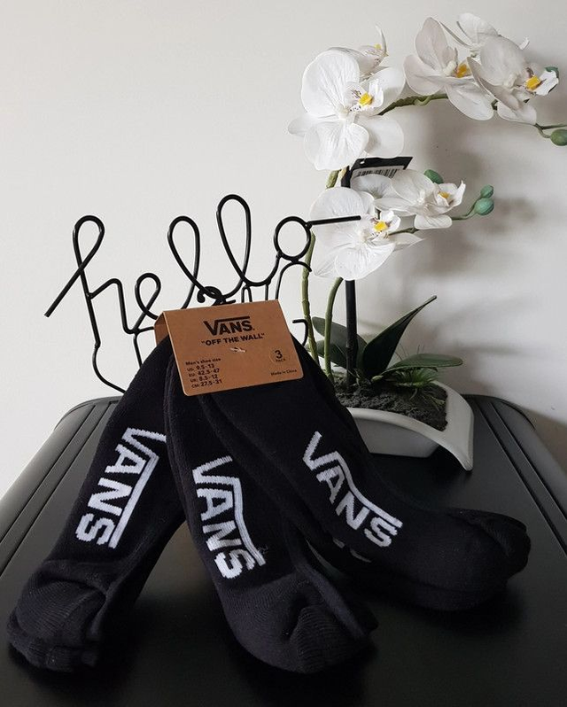 Pack de 3 socquettes Vans noires homme 42.5-47 Taille basse