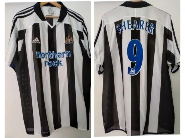 Newcastle United Shearer Shirt Adidas Jersey Adidas XL Football Soccer 03/05