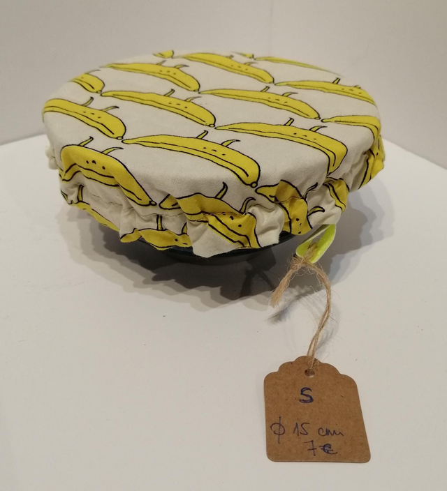 Charlotte S alimentaire en coton enduit (diamètre 15cm)