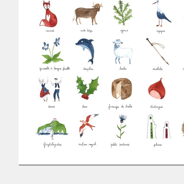 Affiche "Au Pays Basque" - en français et en euskara