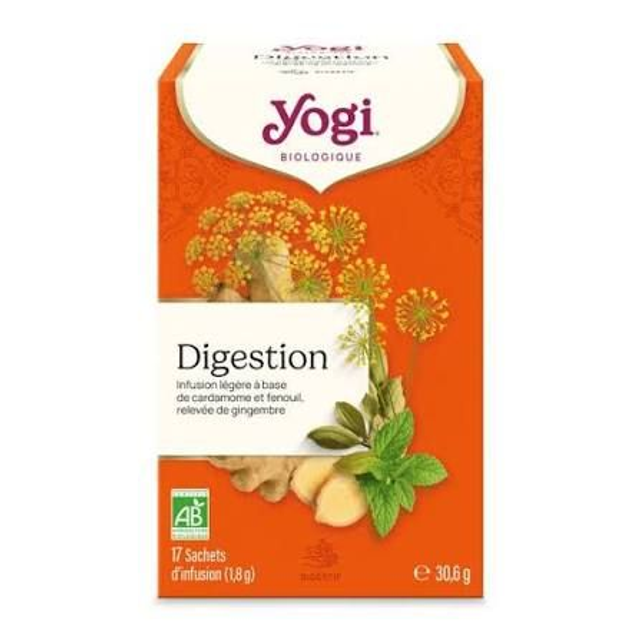 Yogi Tea Digestion BIO | Tisane Confort Intestinal 17 Sachets