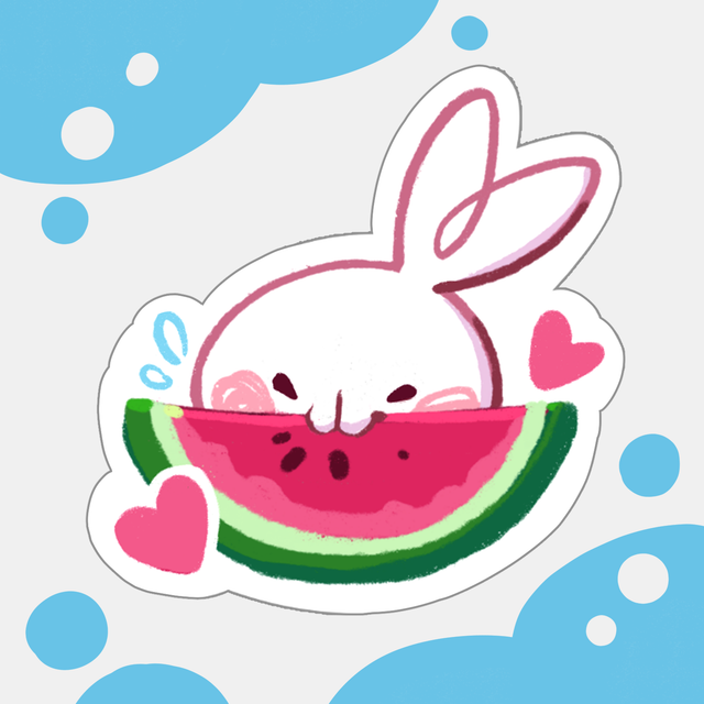 Sticker Watermelon Pyonkokoro