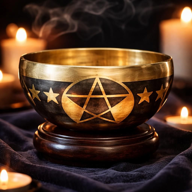 Bol tibétain "Pentagramme"