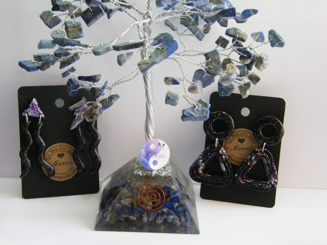 Collection Noir/Violet/Feuilles argentées