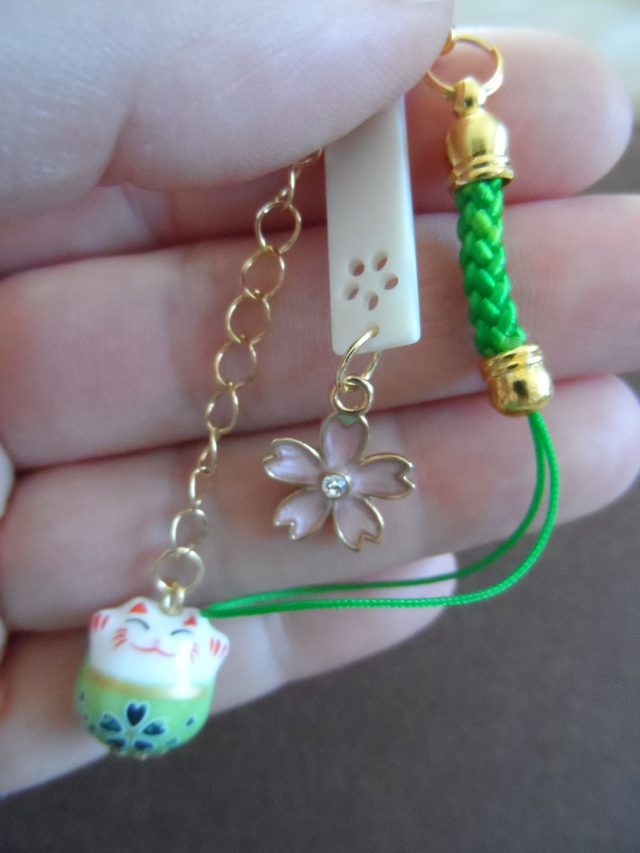 Porte-clé Maneki Neko porte-bonheur