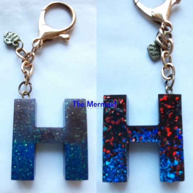 resin letter sleutelhangers (verschillende letters & kleuren verkrijgbaar)