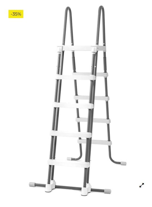 Intex Escalera ESCALERAS Desmontables (para Piscinas DE 52 Pulgadas), Gris, 130x33x182 cm