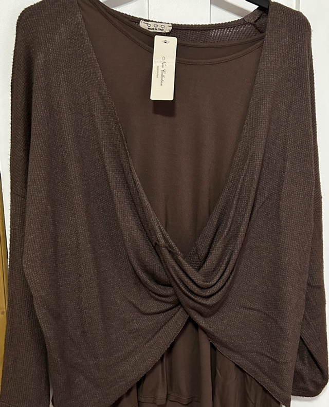 New Collection - Brown Double Layer Top - 456