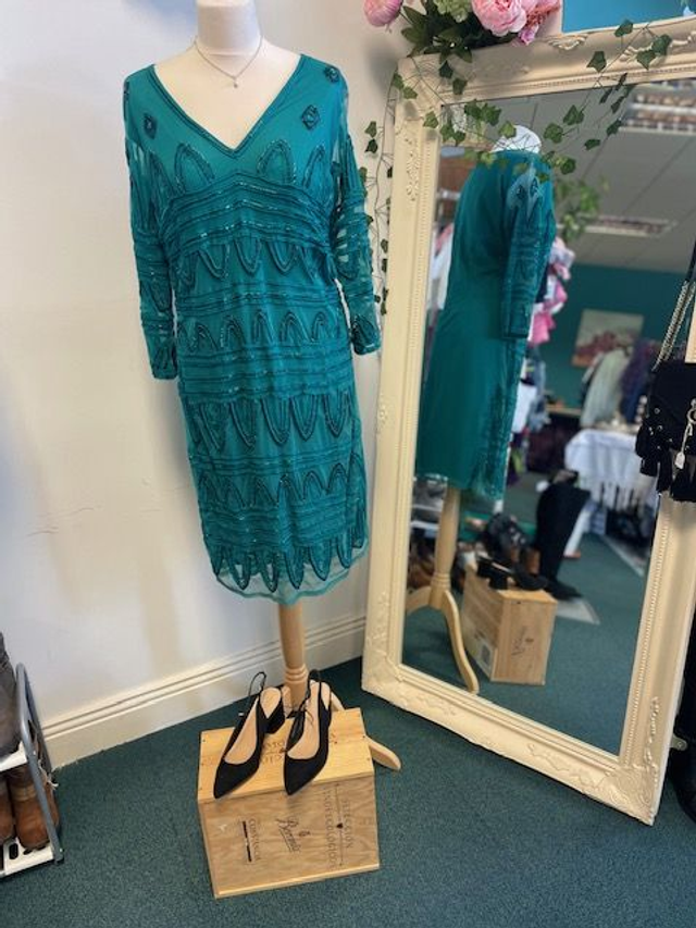 Green dress size 14