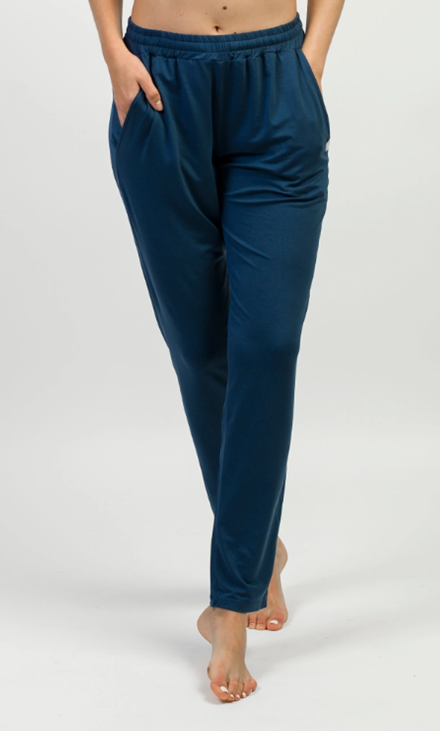 SATIA - jogging yoga doux Colori Bleu Taille S