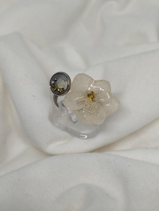 Bague Duo coloris blanc 