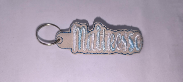 Porte clef maîtresse multi bleu