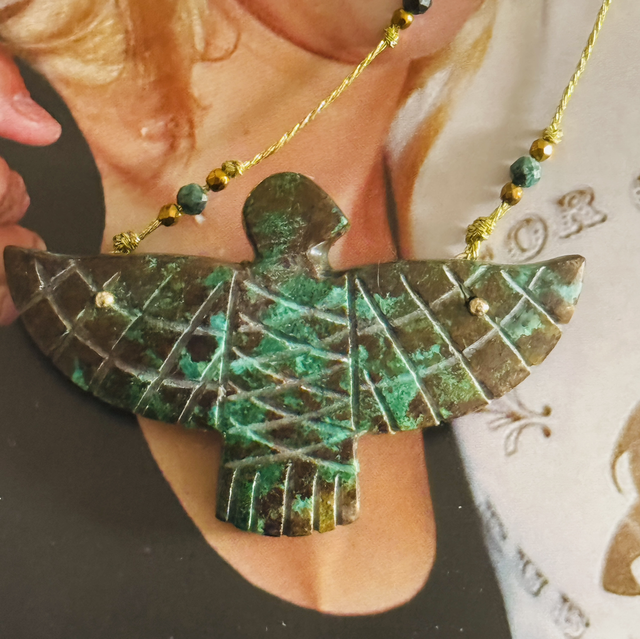 Collier Nomade Aigle Vert 