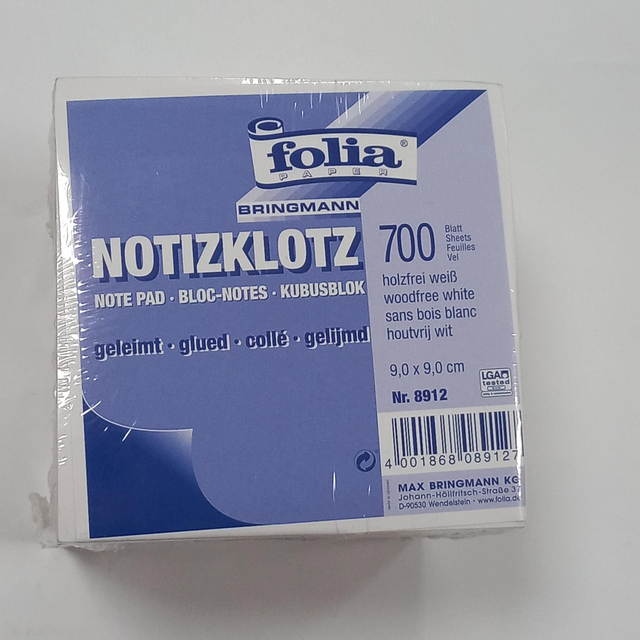 Folia Paper Notizklotz geleimt 700 Blatt
