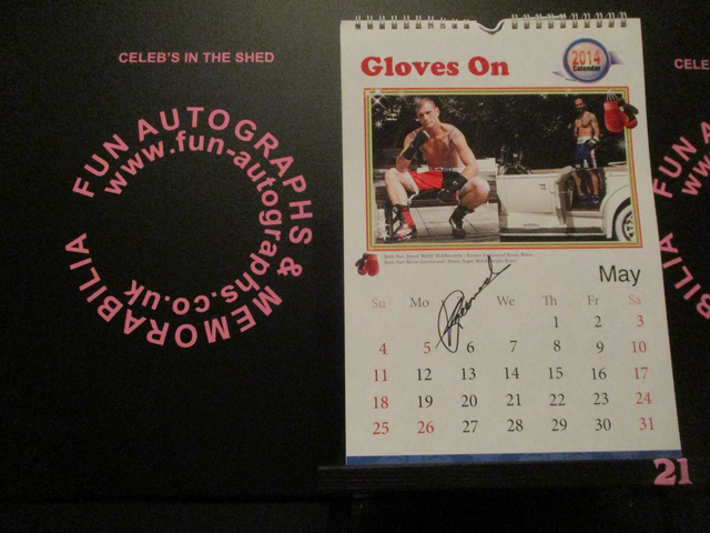 Kevin 'Green Machine' Greenwood - Gloves On 2014 Autographed Calendar Page (21)