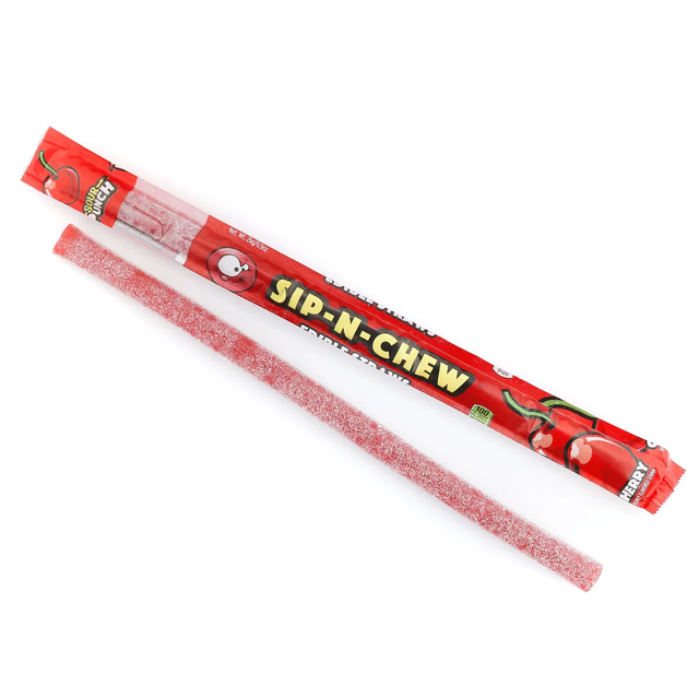 Sour Punch Sip&#039;n&#039;Chew Straw Cherry (26g)