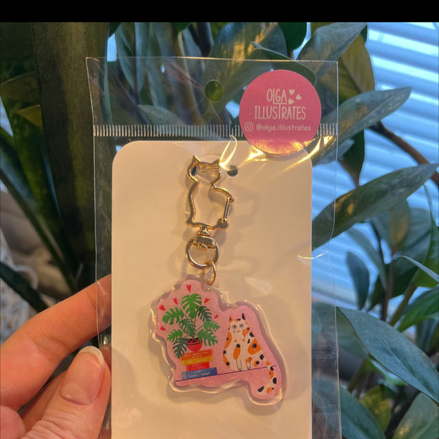 Glitter-avaimenperä ”Booklover"