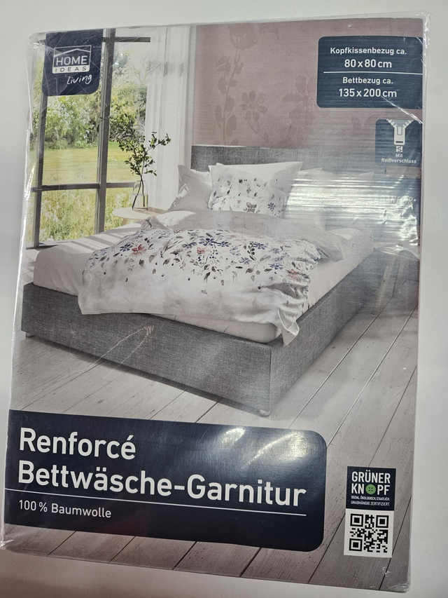 Renforce Bettwäsche-Garnitur 80×80 135×200cm
