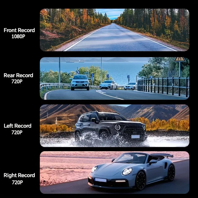  Dash Camera 4 Channels