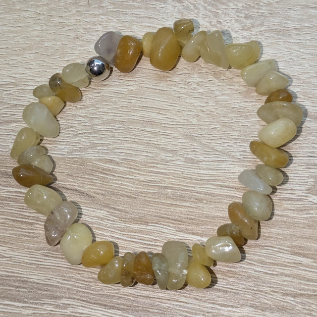 Bracelet "Aventurine jaune" baroque BR-219