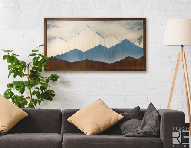 „W stronę szczytów” – Drewniany Obraz Górski