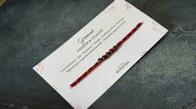 Bracelet élastique | Grenat 3