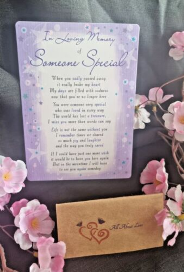 Beautiful Verse Graveside, Memorial, Funeral, Remembrance, Cemetery Cards.