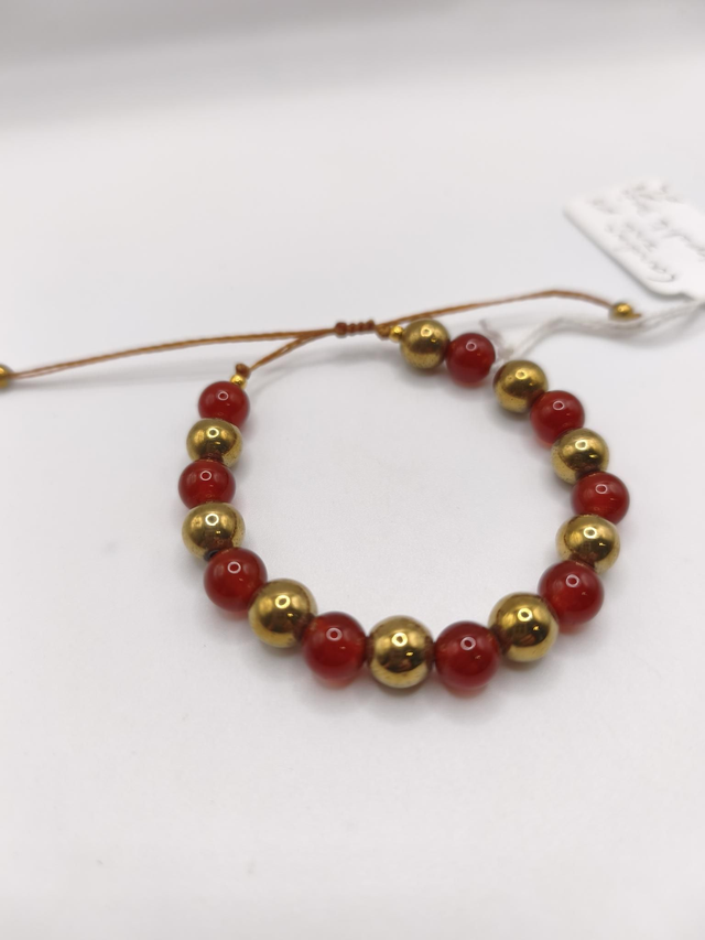 Bracelet cornaline et hématite 