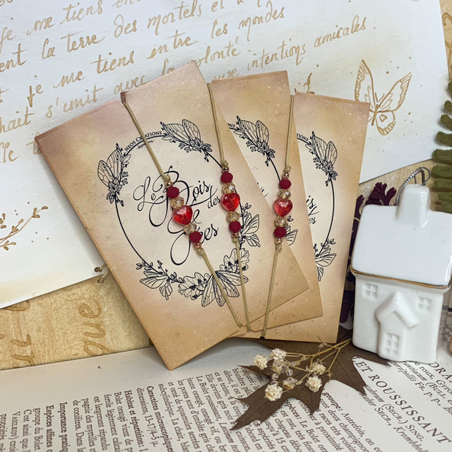 Bracelet Cœur de Fée - Rouge