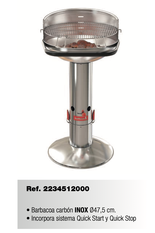 Barbacoa a carbón   mod. Loewy 50 SST  (Inoxidable)