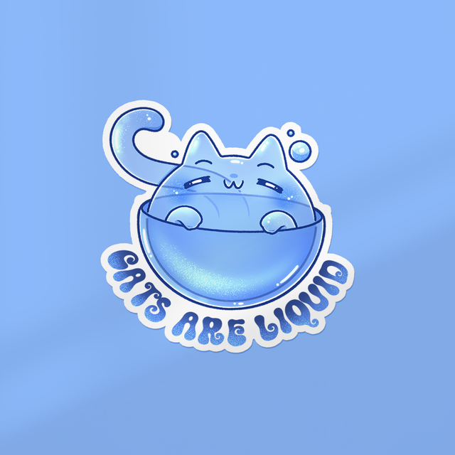 Sticker CATS ARE LIQUID