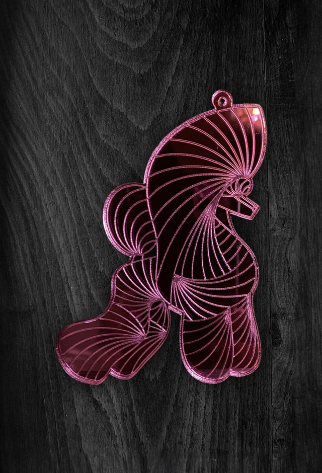 Acryl - Poodle Puppy Pink