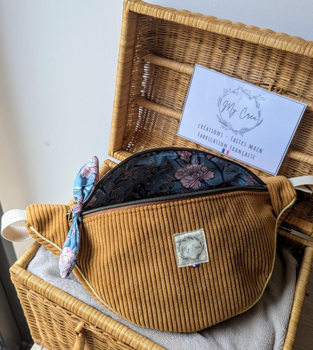 Sac banane en velours 
