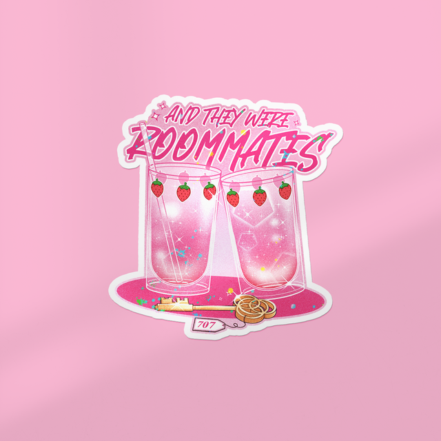 Sticker lamination holographique THEY WERE ROOMMATES