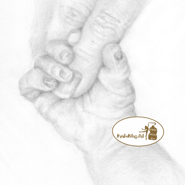 Realistische Tekening Handen met grafiet potloden, handgemaakt getekend maatwerk van uw eigen foto 