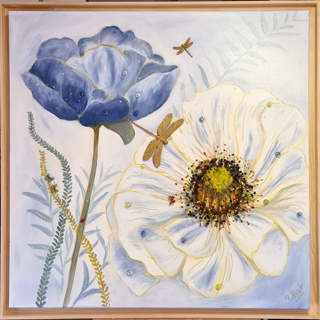 Les fleurs bleues 100x100