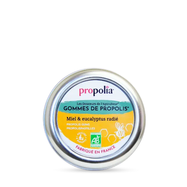Gommes de Propolis Bio - Miel &amp; Eucalyptus Radié 45 g / Propolia 