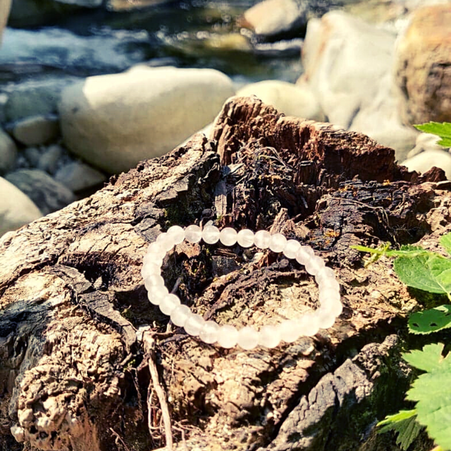  Quartz Rose Bracelet 6mm