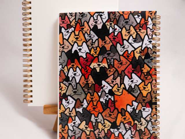 Szkicownik / Notes CATastrofa! gładkie kartki, na spirali