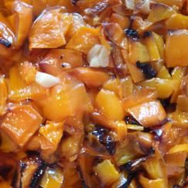 roast peppers and garlic