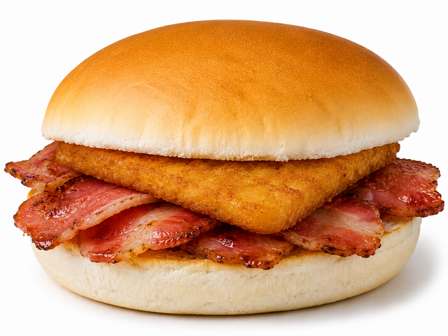 Jumbo Bacon &amp; Hash Brown Bap
