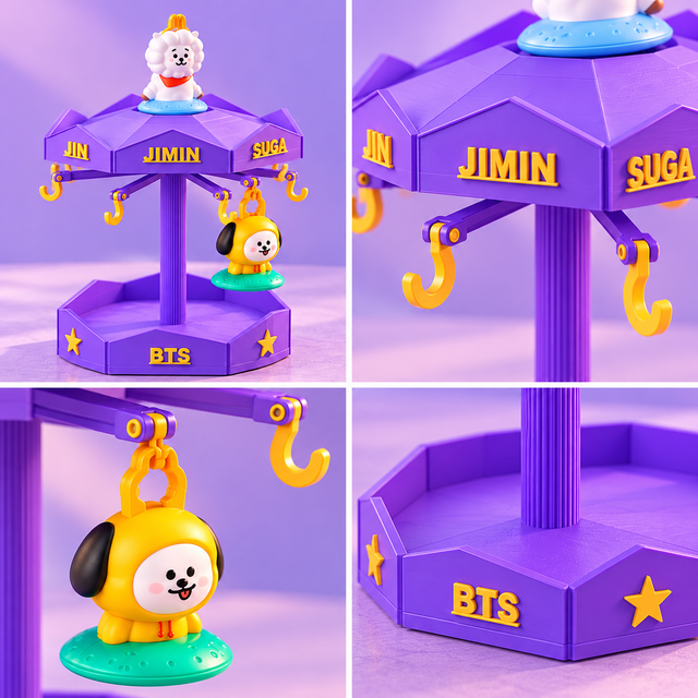 Carrusel Giratorio BT21 BTS – Expositor Fantasía