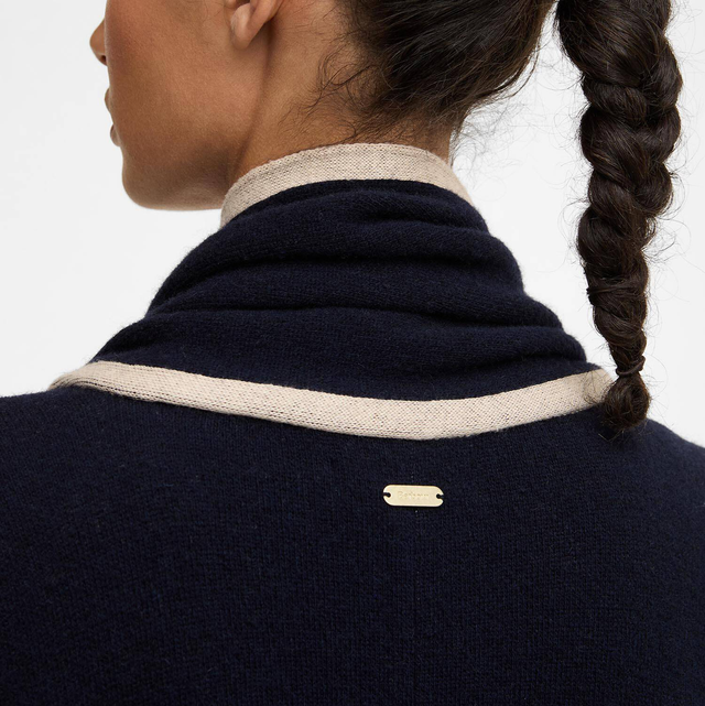 Barbour River Knitted Cape Dark Navy