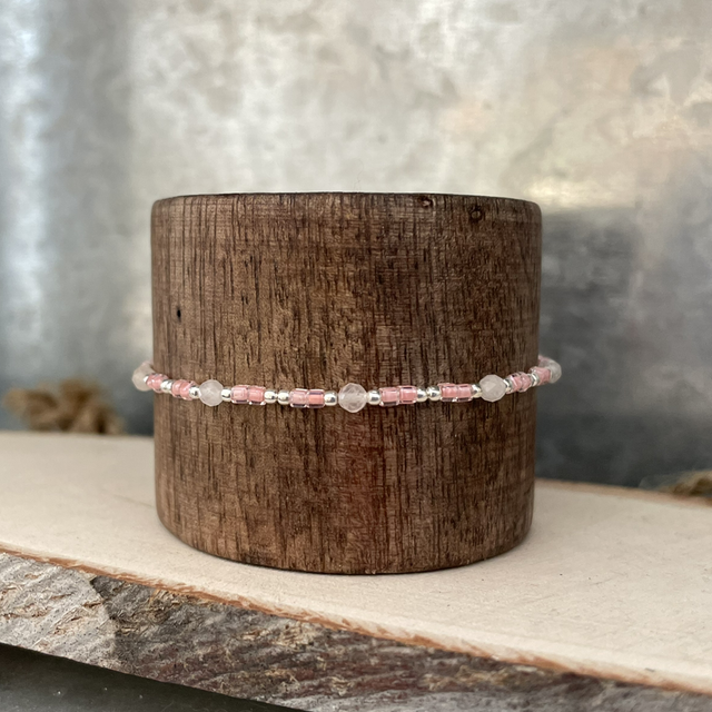 Bracelet quartz rose 
